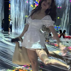 Altar'd State White Puff Sleeve Sundress